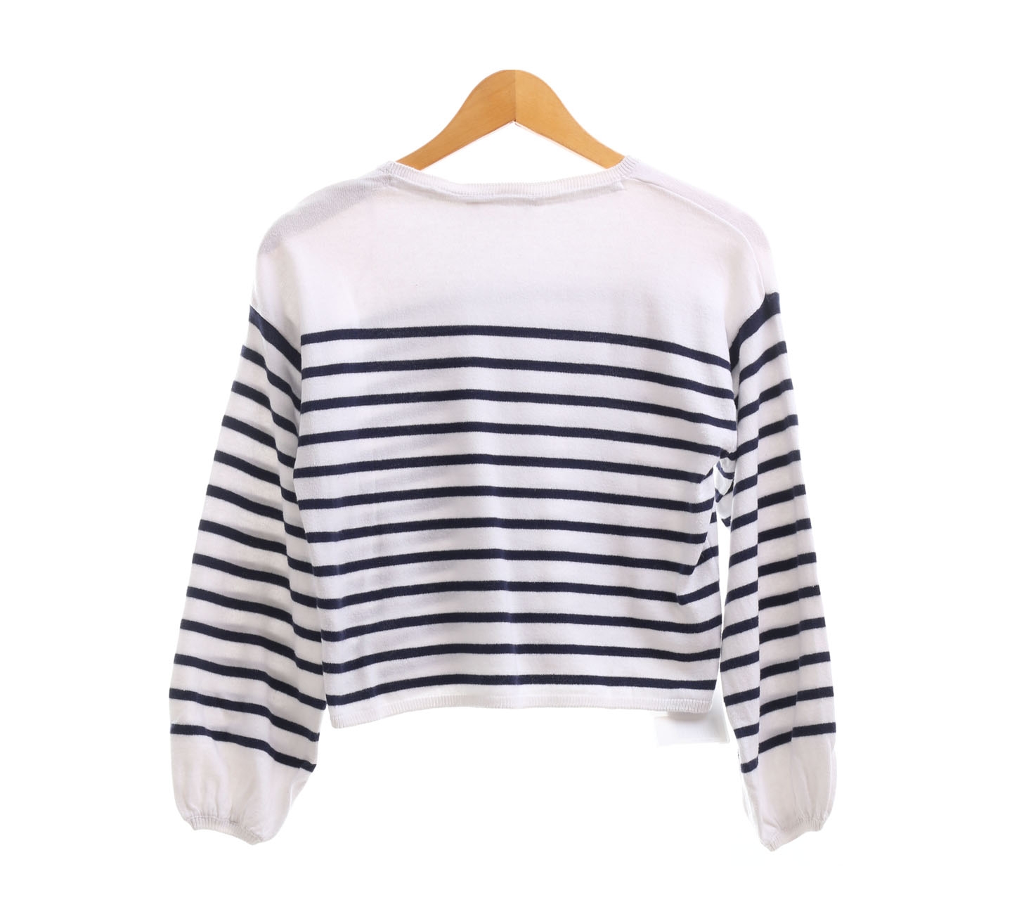 H&M White & Blue Striped Blouse