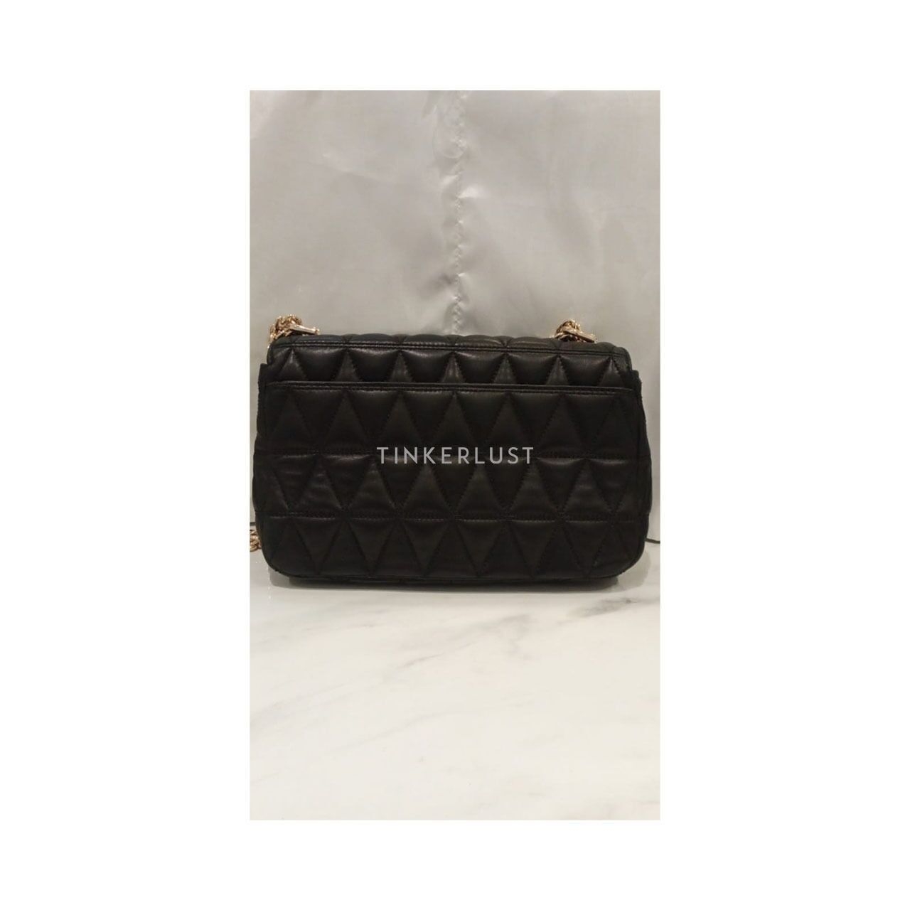 Michael Kors Quilted Leather Black Sling Bag