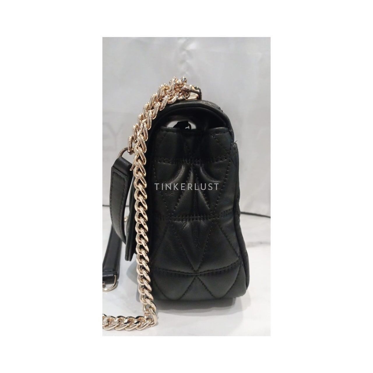 Michael Kors Quilted Leather Black Sling Bag