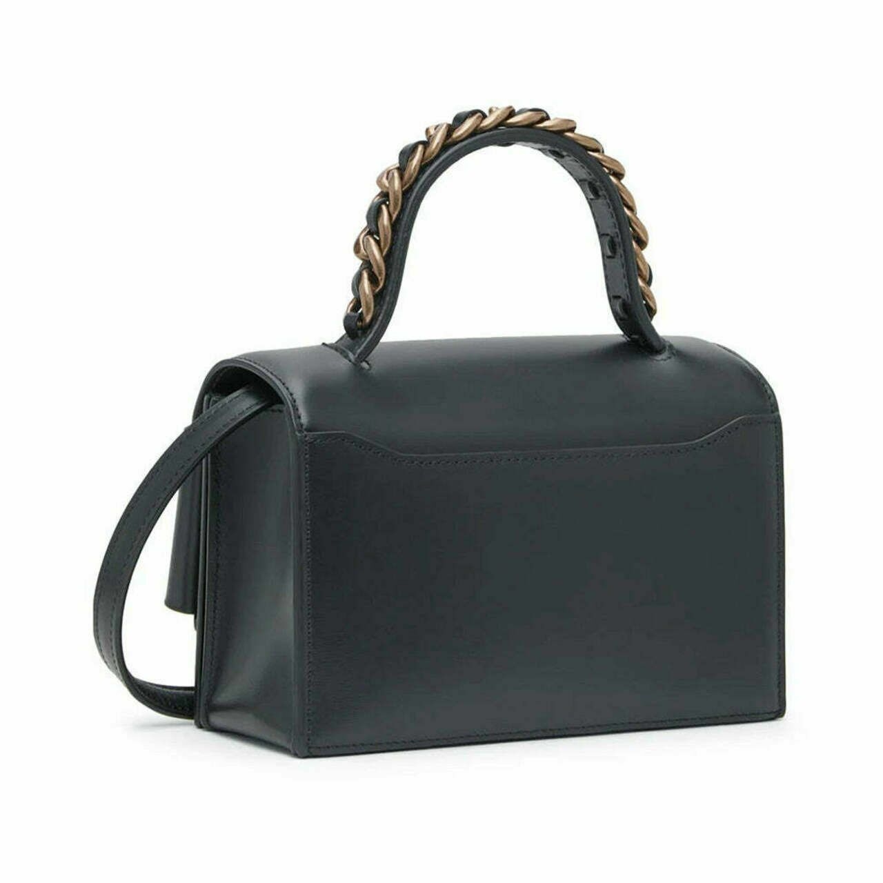 Boyy Fred 19 Gold Buckle Leather Bag Obsidian