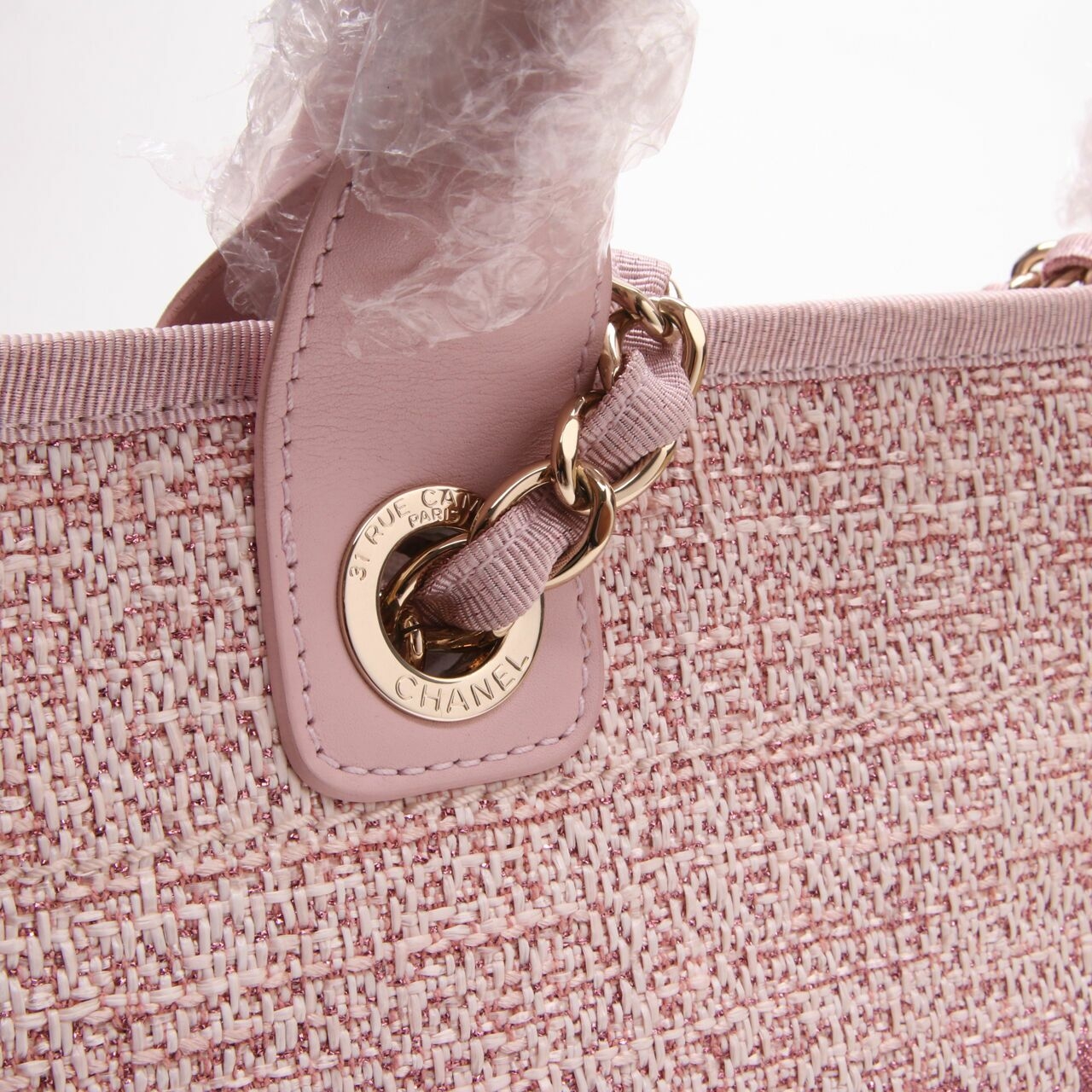 Chanel Deauville Large Light Pink GHW #27 Satchel Bag