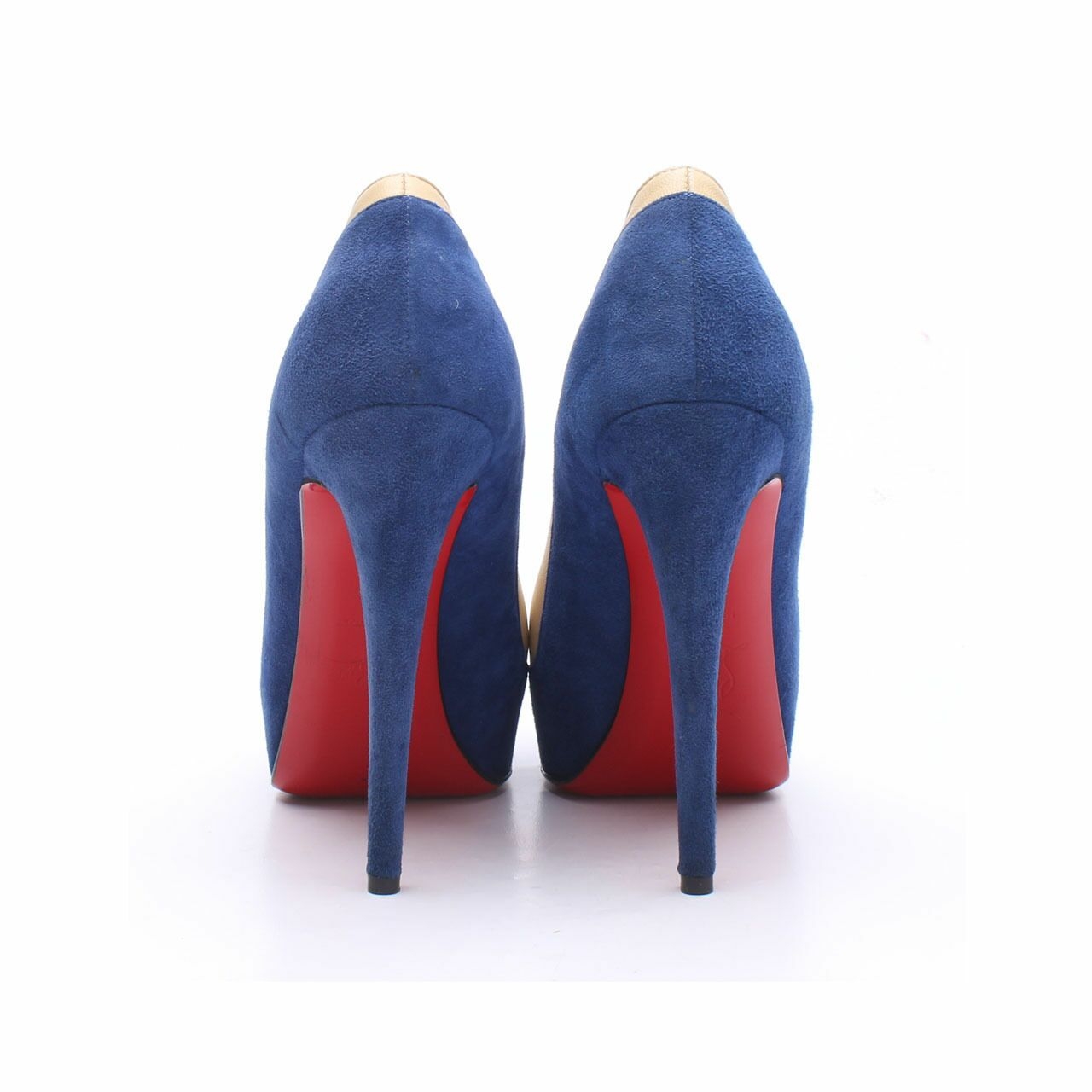 Christian Louboutin Blue Suede Heels