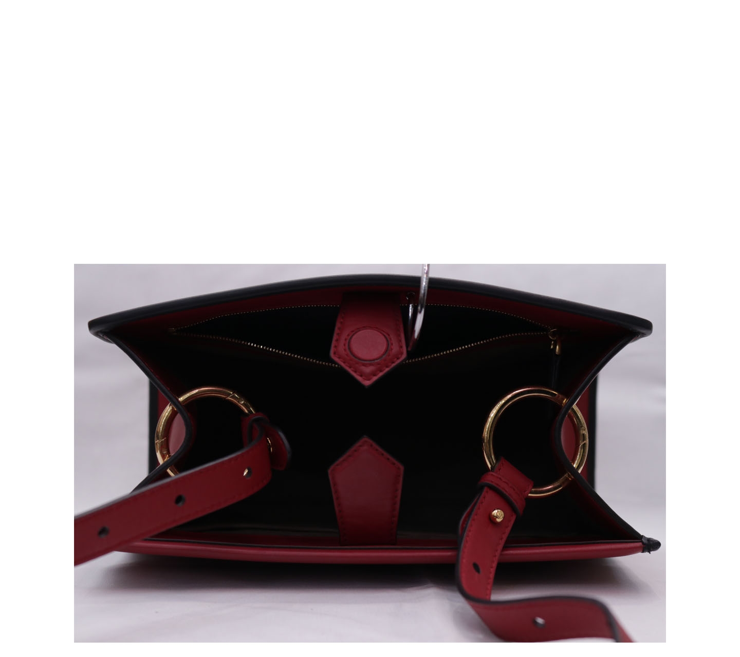 Fendi Red Classic Runaway 2 Way Satchel