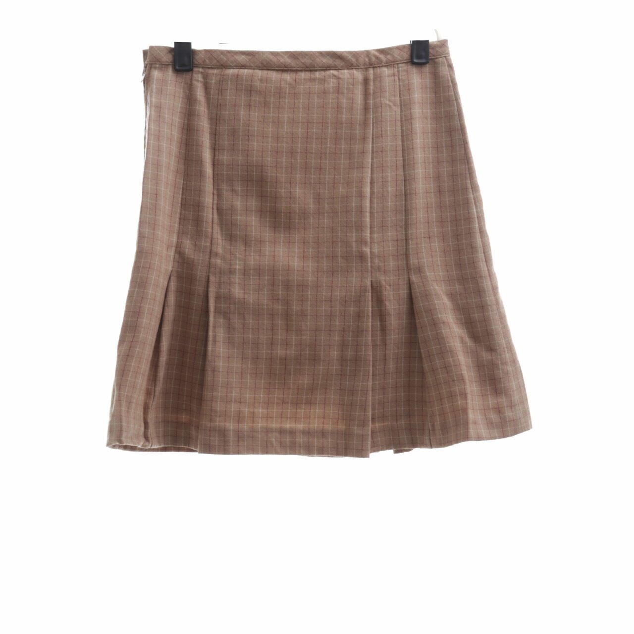 Sisley Brown Plaid Mini Skirt