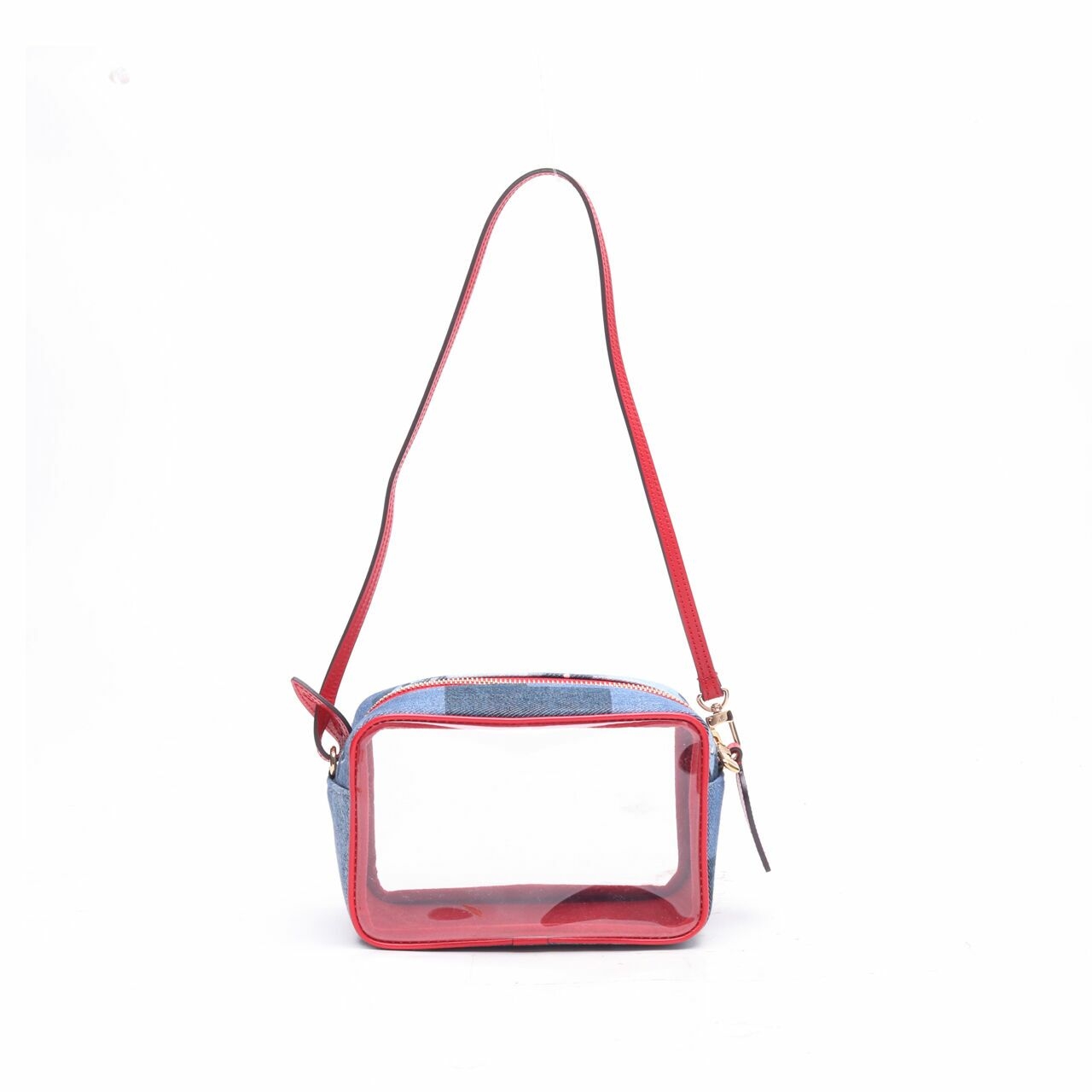 Louis Vuitton Monogram Denim/Red Beach Clear Pouch