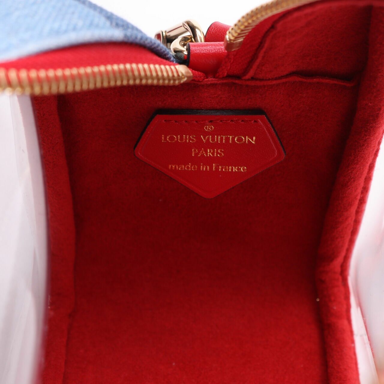 Louis Vuitton Monogram Denim/Red Beach Clear Pouch