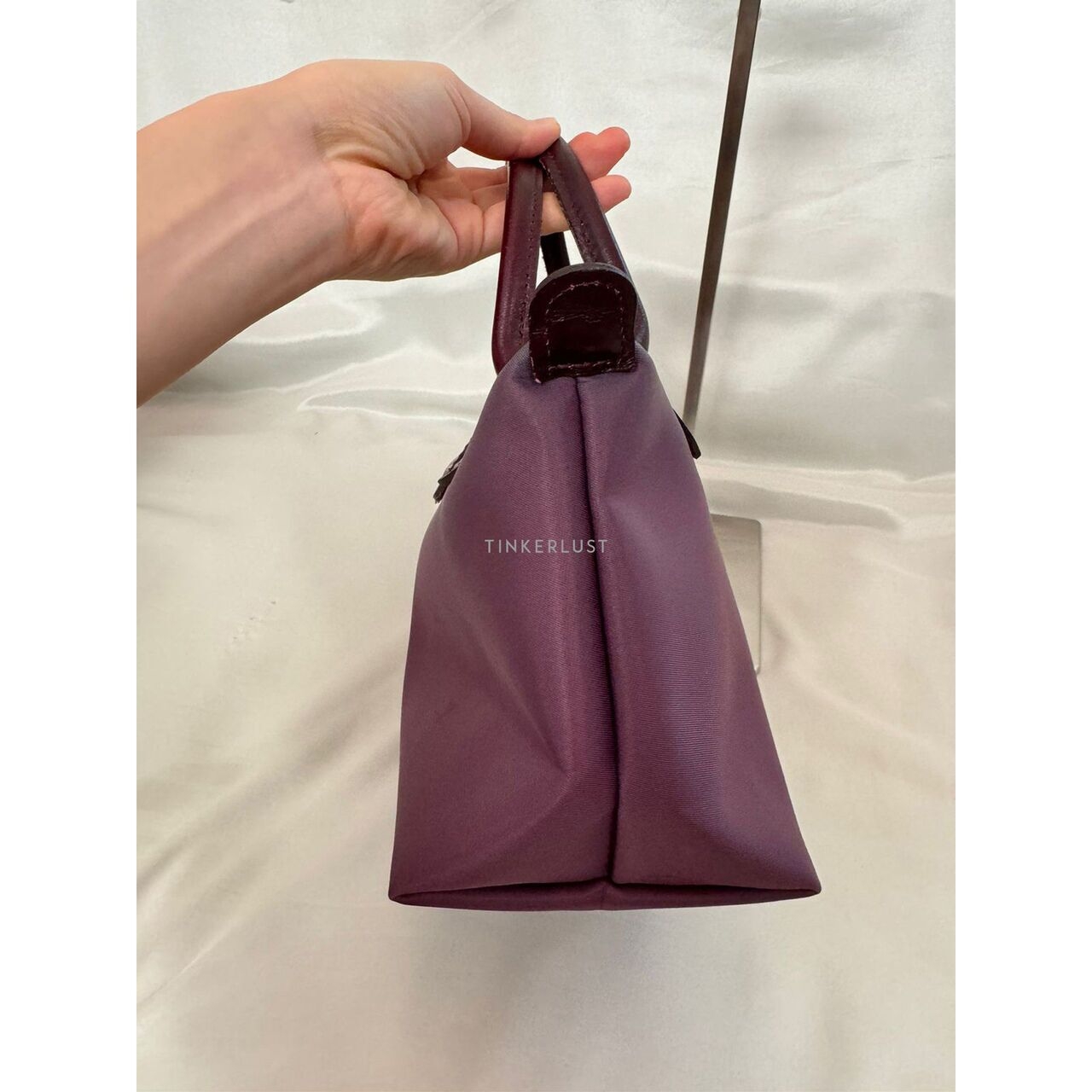 Longchamp Le Pliage Purple Nylon Handbag