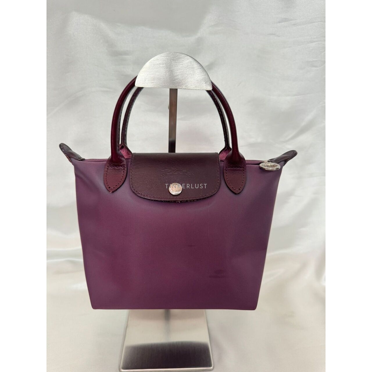 Longchamp Le Pliage Purple Nylon Handbag