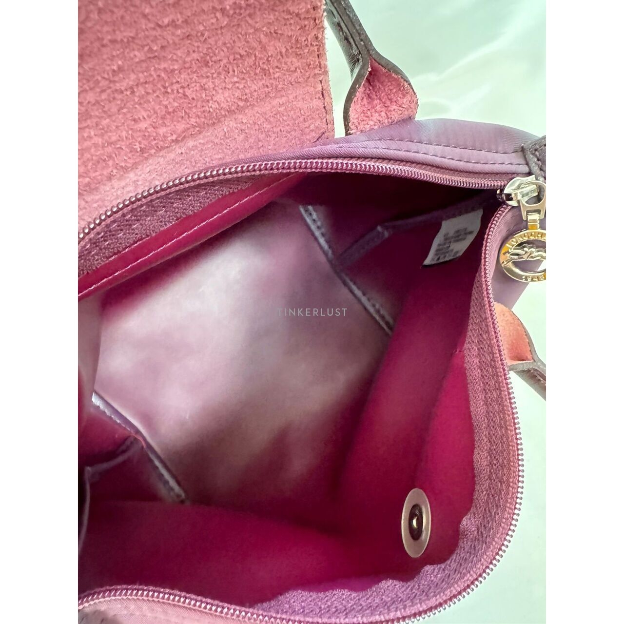 Longchamp Le Pliage Purple Nylon Handbag