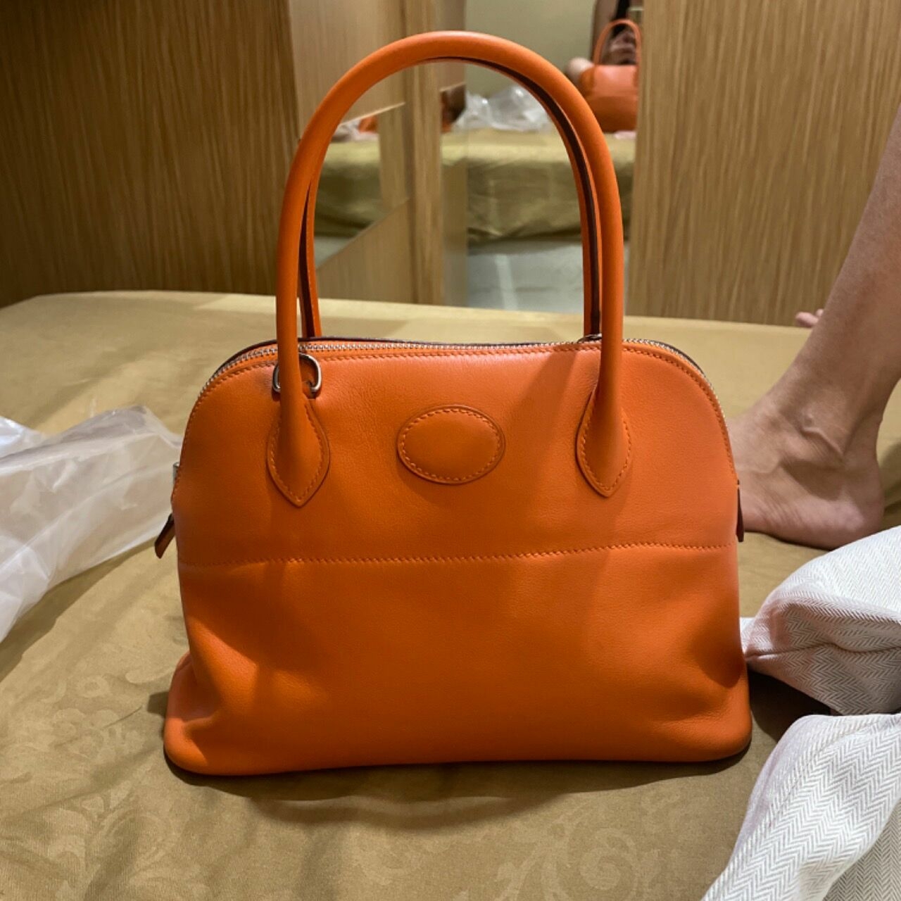 Hermes Orange Bolide 27