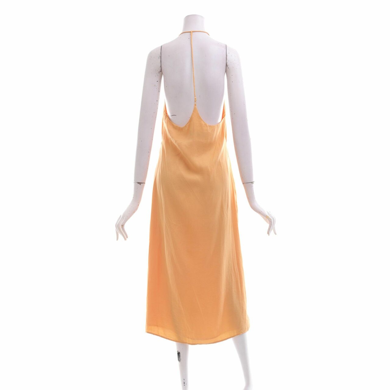 Zara Orange Fillsens Midi Dress