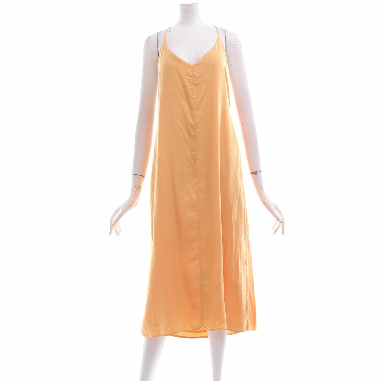 Zara Orange Fillsens Midi Dress