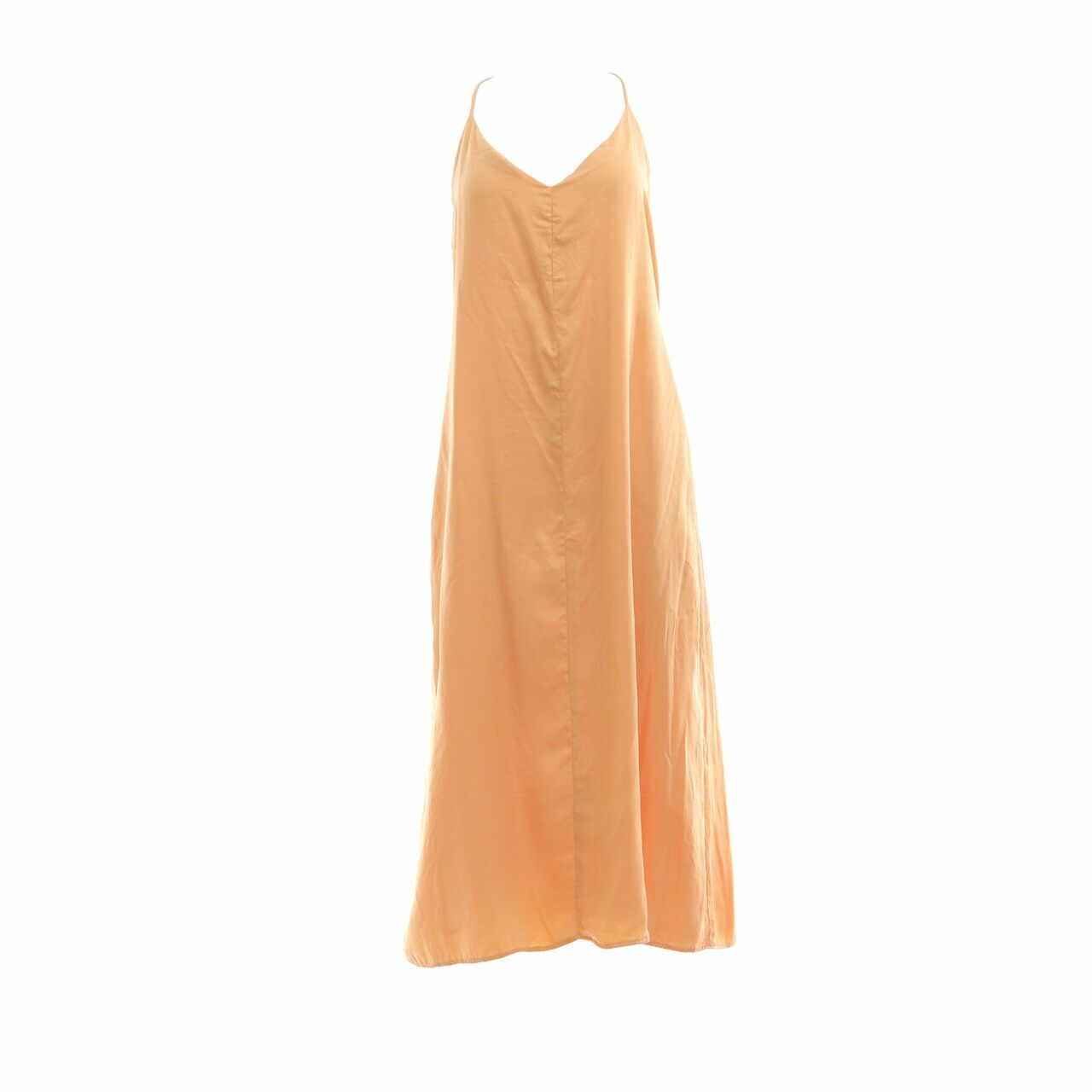 Zara Orange Fillsens Midi Dress