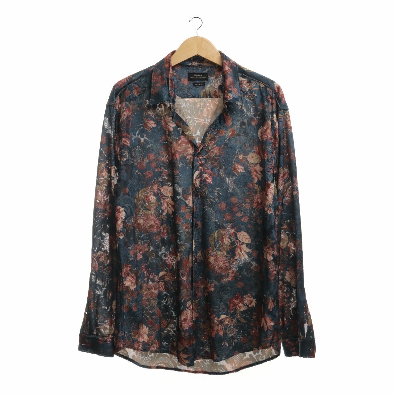 Zara Green Floral Shirt