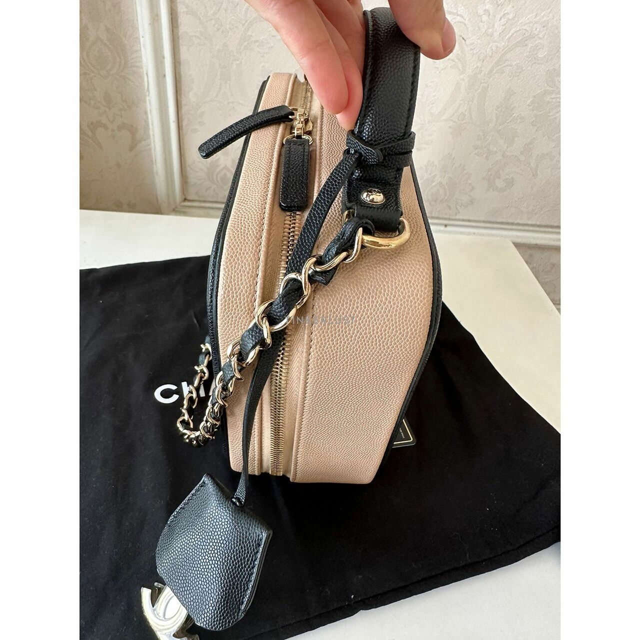 Chanel Medium Vanity Beige/Black #29 Satchel