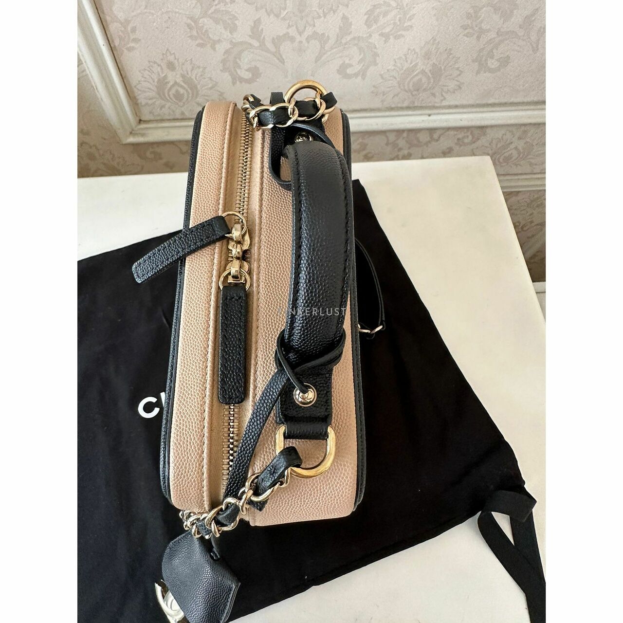 Chanel Medium Vanity Beige/Black #29 Satchel