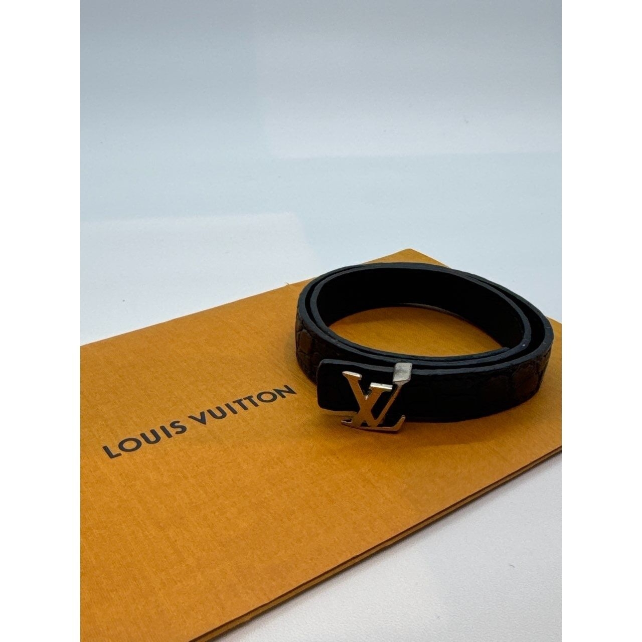 Louis Vuitton Black Leather Bracelet