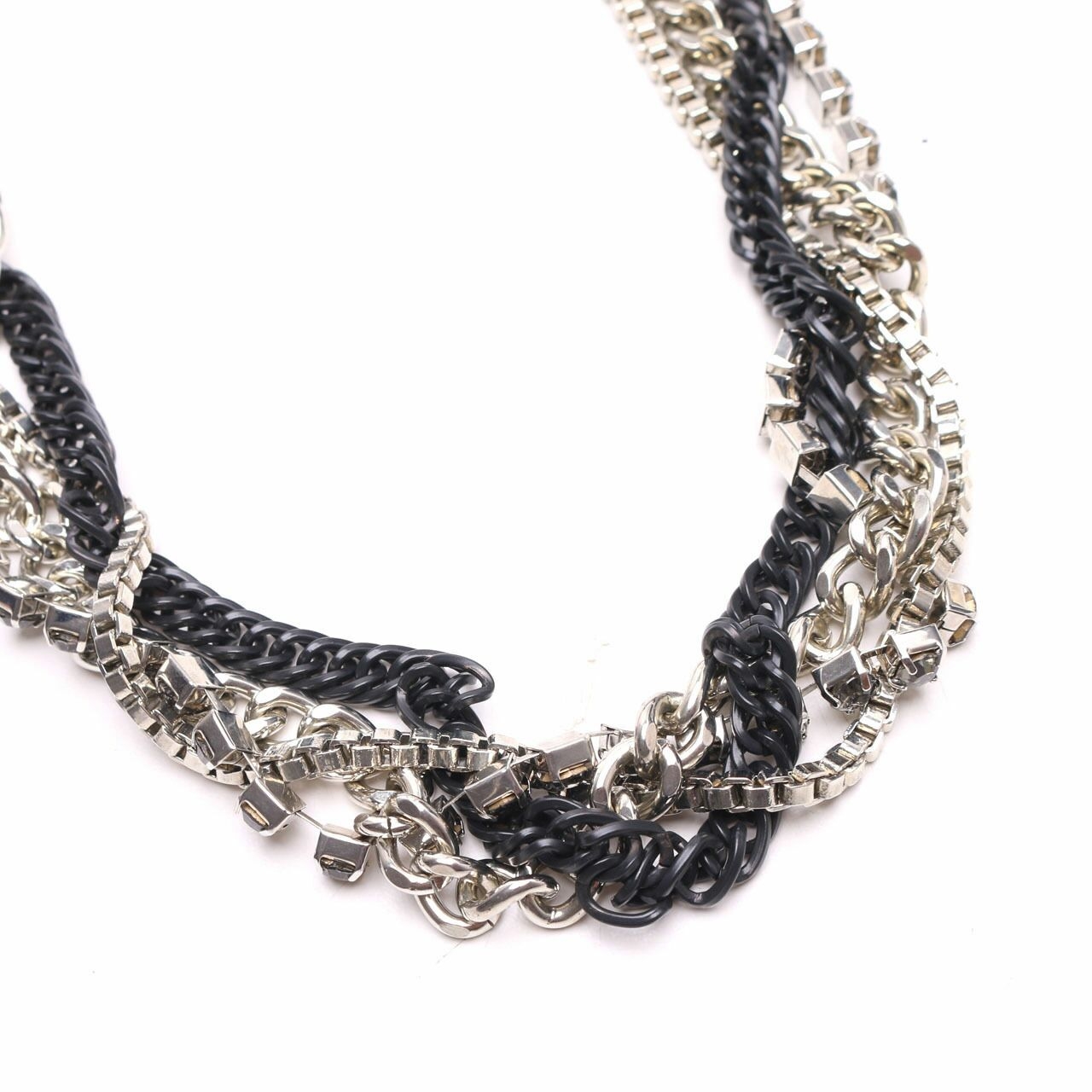 Club Monaco Silver & Black Necklace