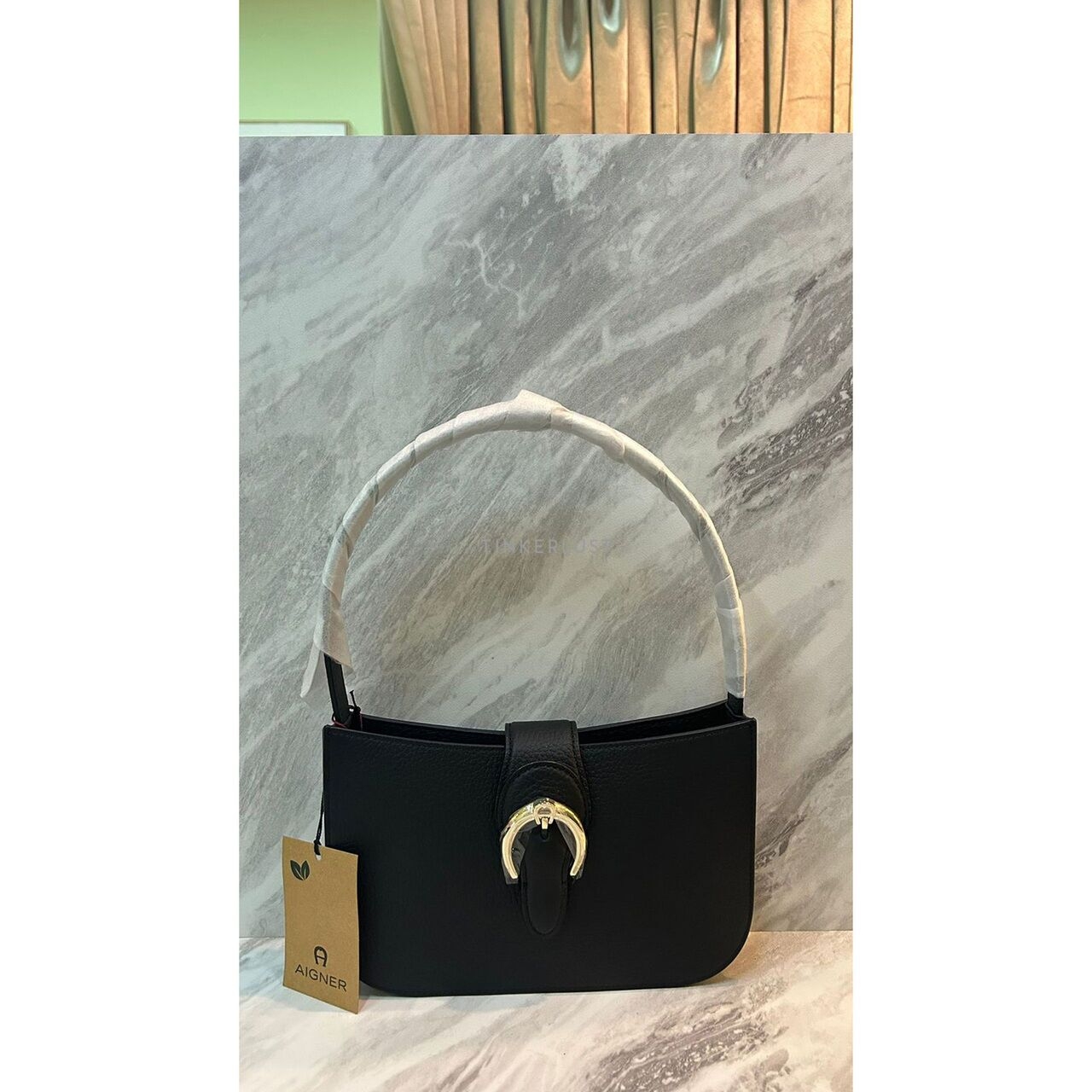 Aigner Ghada Black Pochette Shoulder Bag