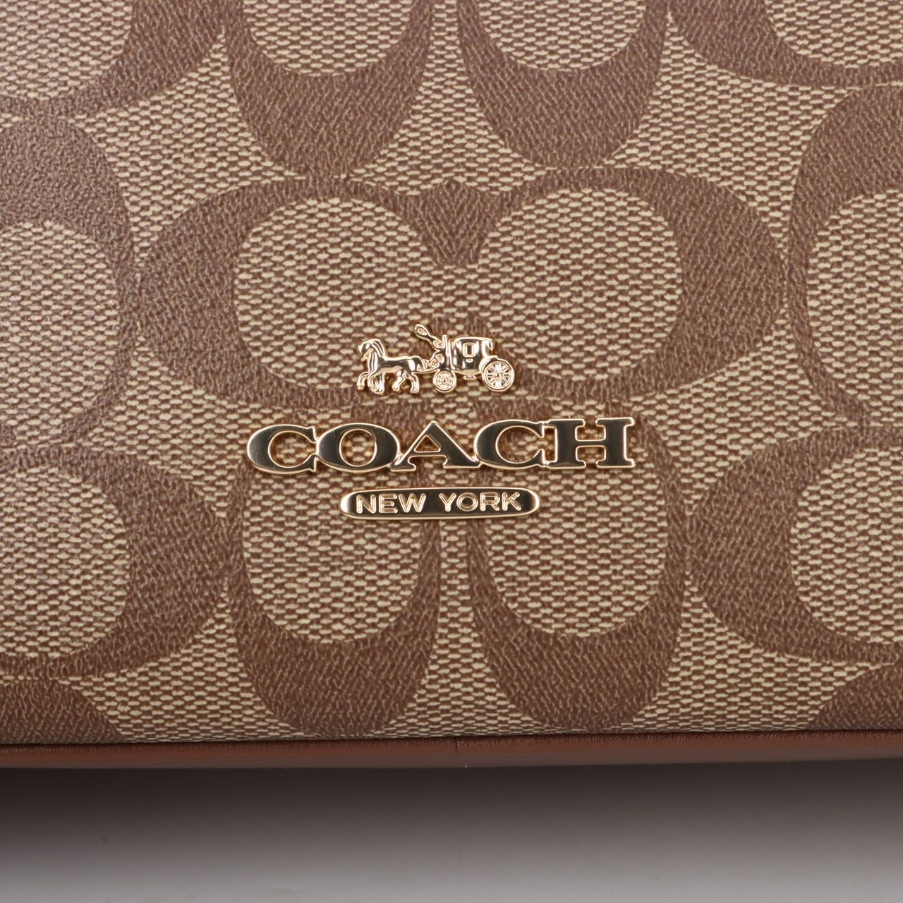 Coach Signature Canvas Jes Crosbody Bag Brown Khaki