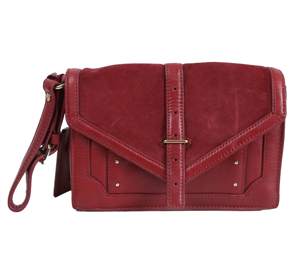 Tory Burch Maroon Clutch