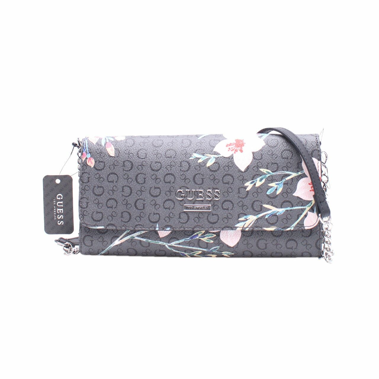 Guess Black Floral Pandore Mini Sling Bag