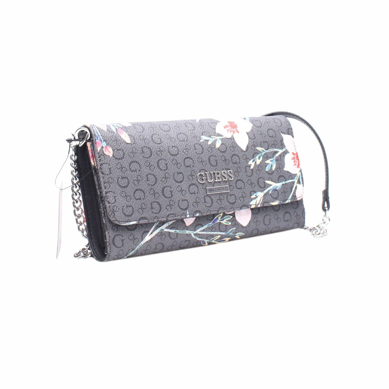 Guess Black Floral Pandore Mini Sling Bag