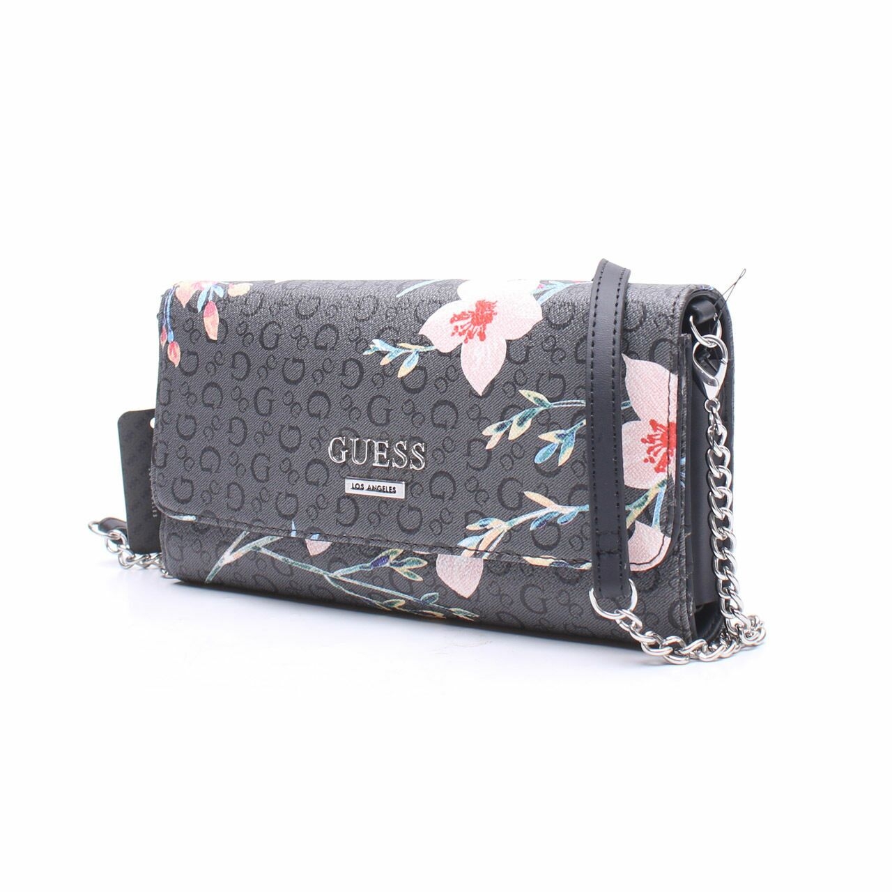 Guess Black Floral Pandore Mini Sling Bag