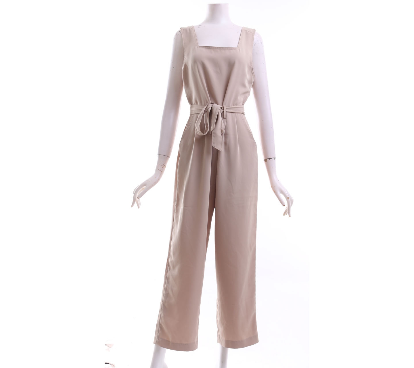 Pomelo. Beige Jumpsuit