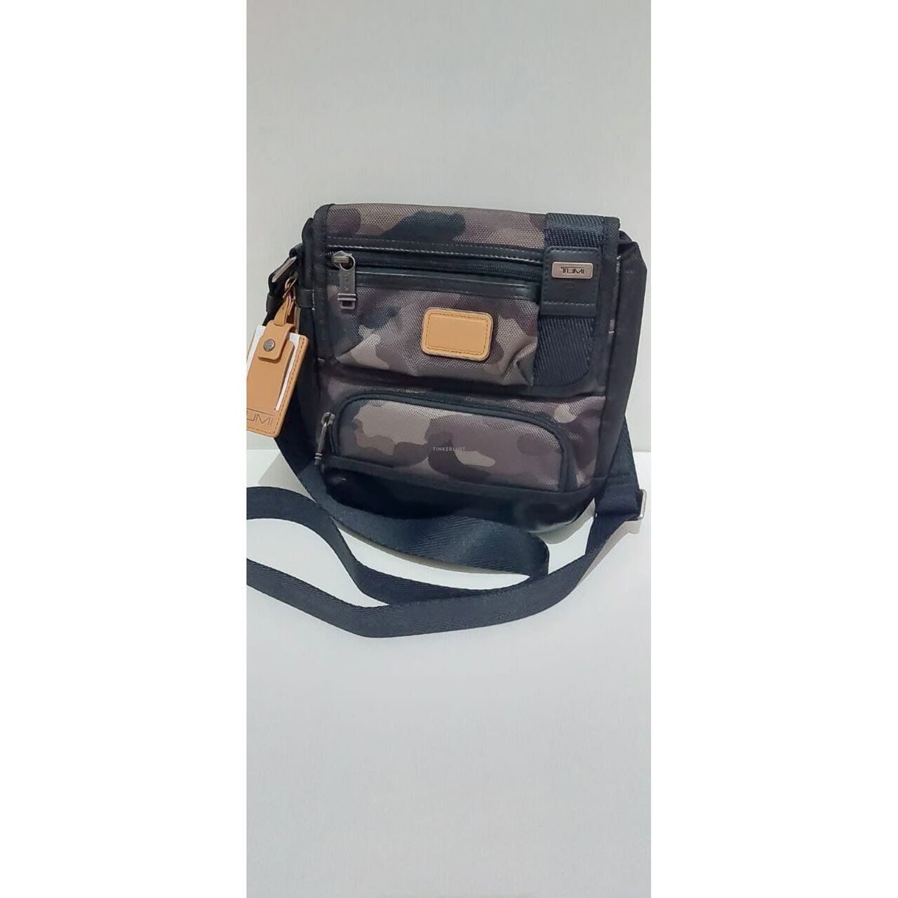 Tumi Kerby Camo Black Canvas Sling Bag