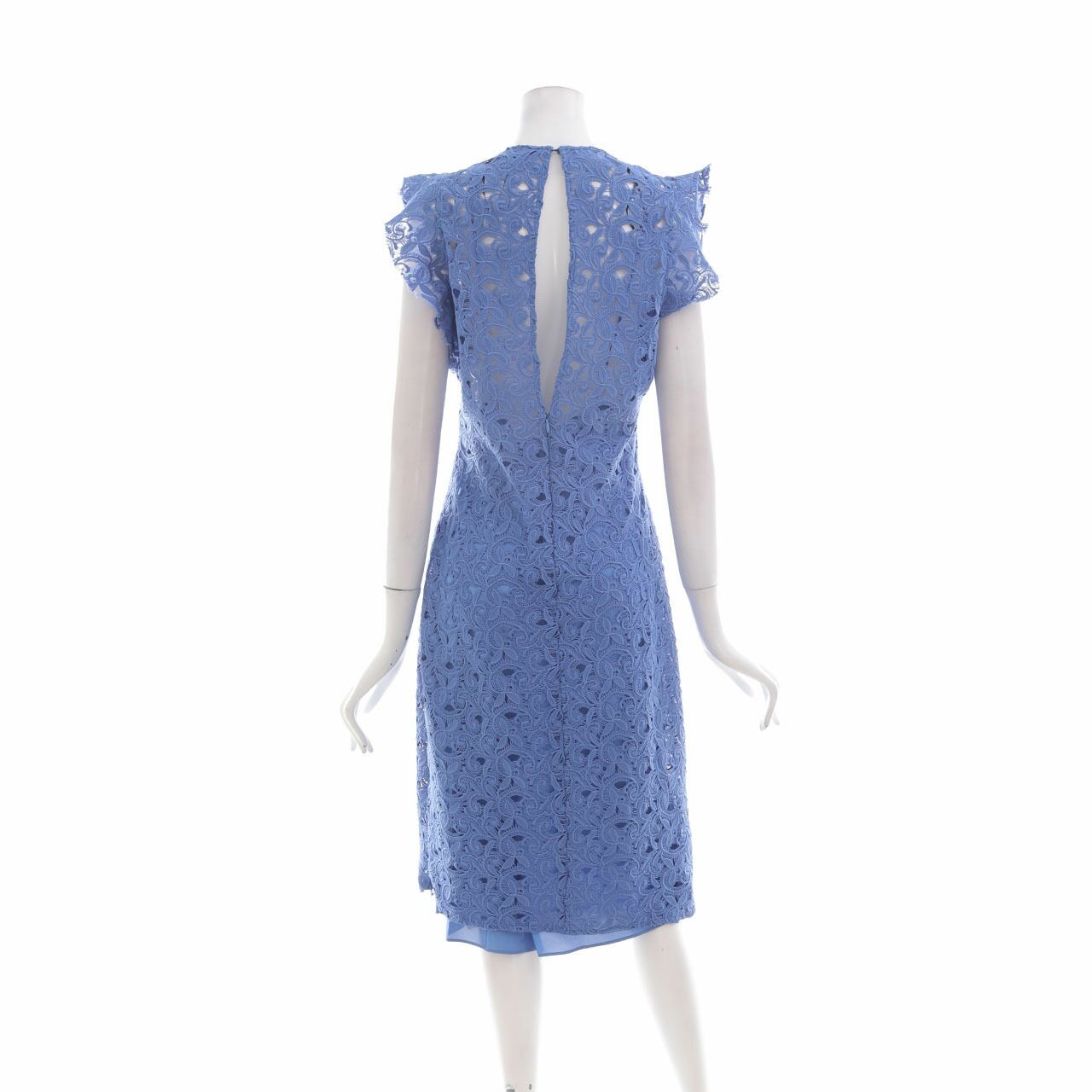 Zara Blue Lace Midi Dress