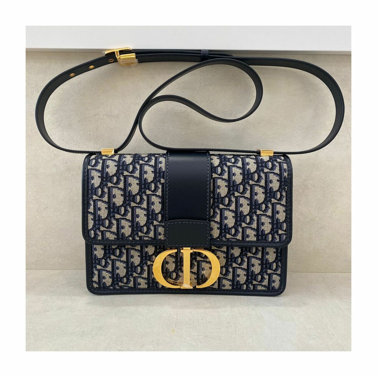 Dior Montaigne Oblique Navy 2022 Shoulder Bag