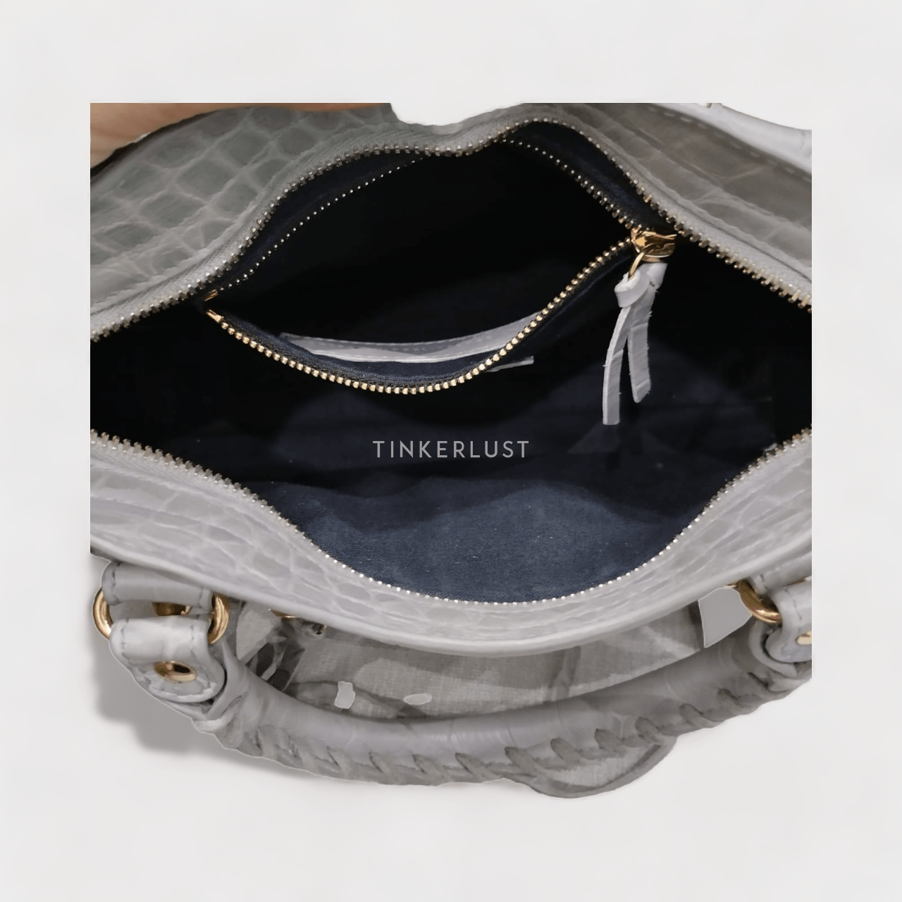 Balenciaga Mini City GHW Croco Embossed 2019 Satchel