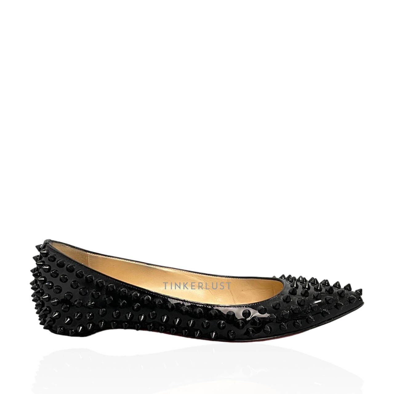 Christian Louboutin Black Spikes Flats 