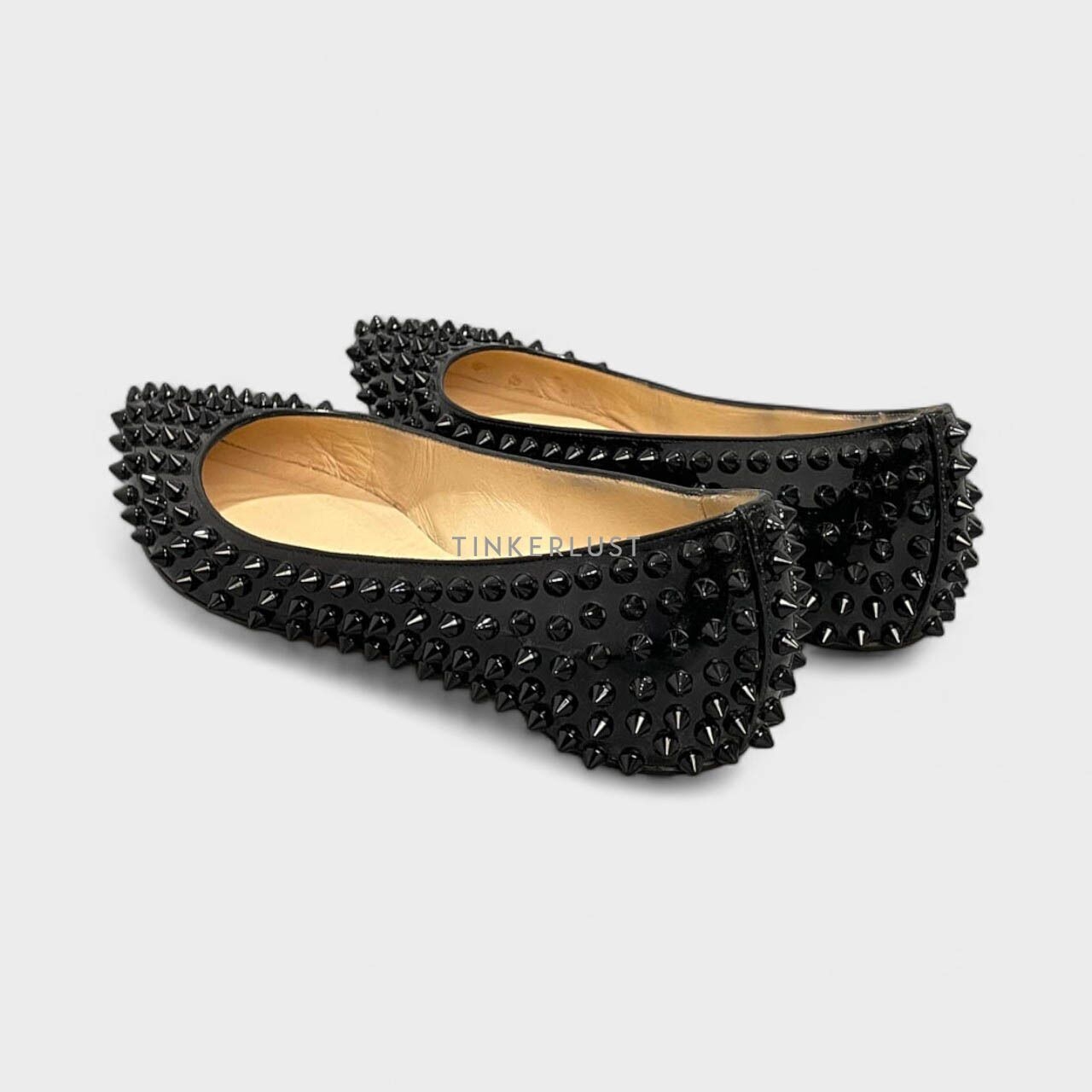 Christian Louboutin Black Spikes Flats 