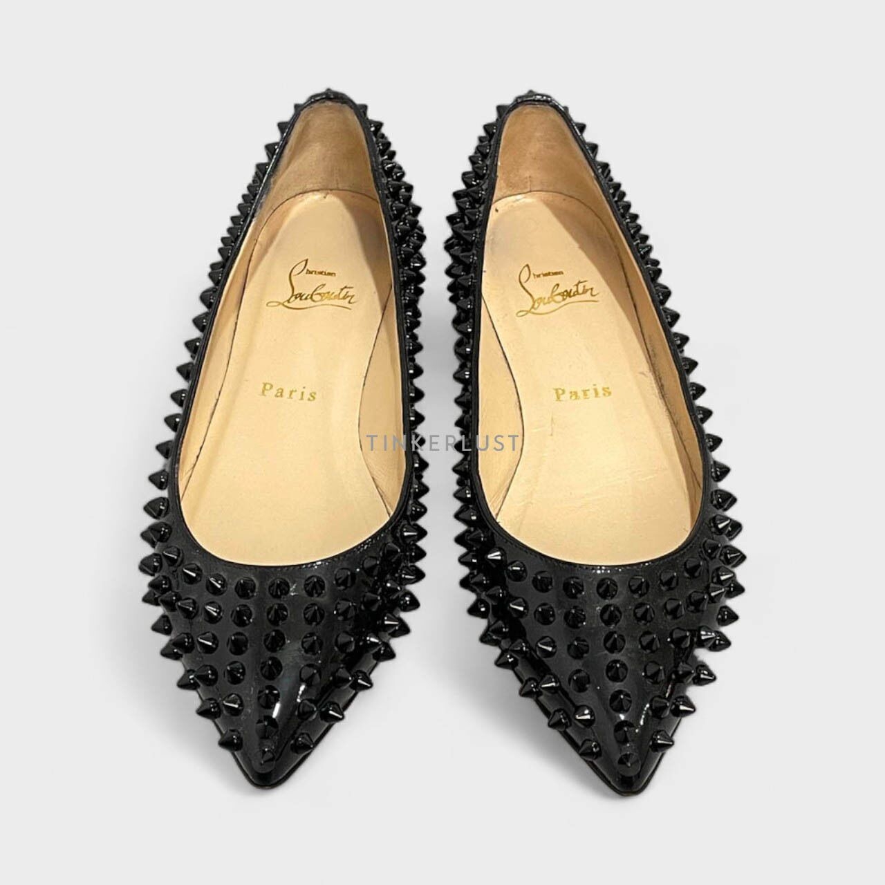 Christian Louboutin Black Spikes Flats 