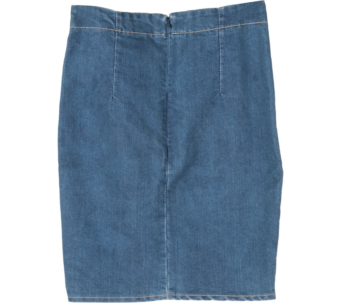 Blue Asymmetric Denim Skirt