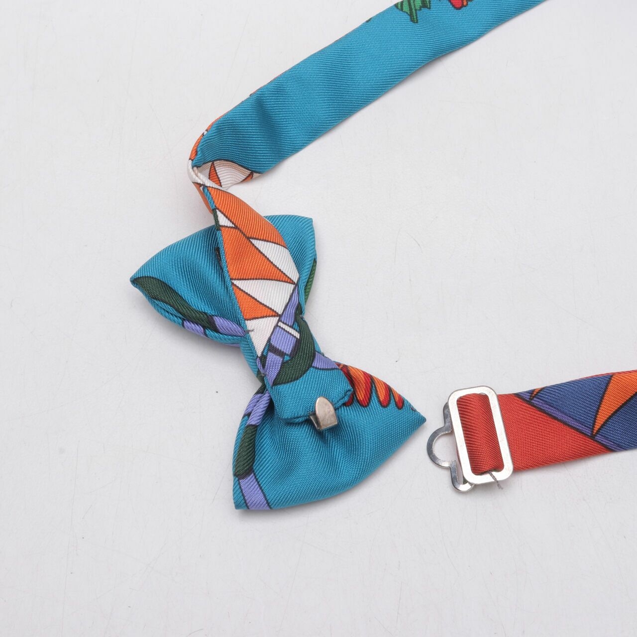 Hermes Multi Pattern Bow Tie Necklace 