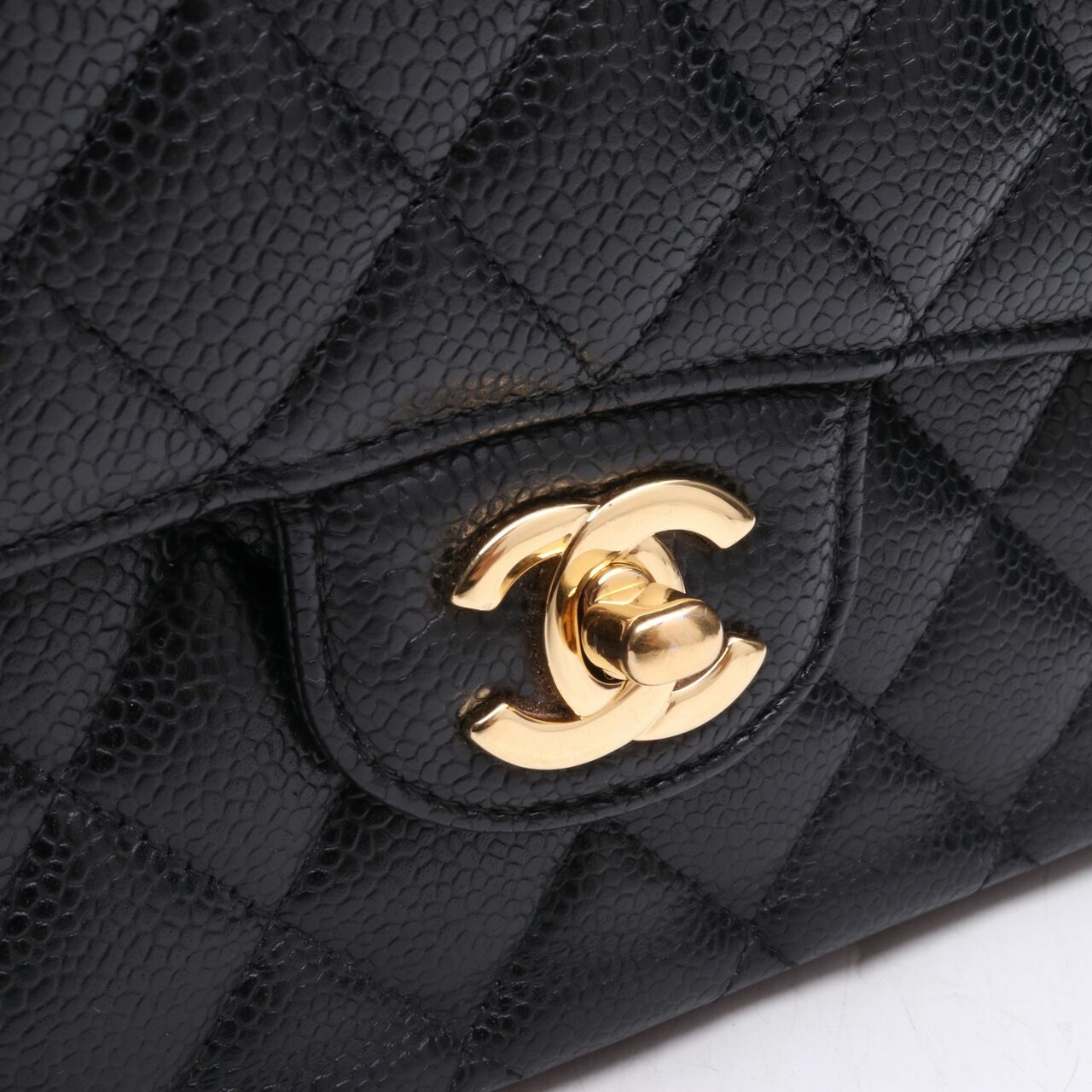 Chanel Caviar Medium Classic Double Flap Black Shoulder Bag