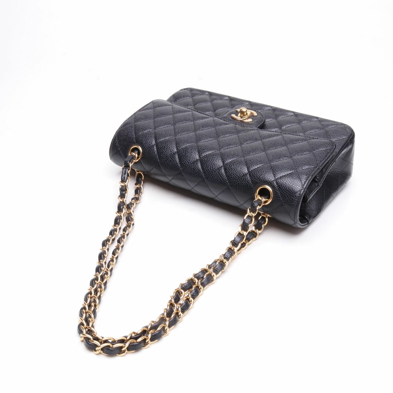 Chanel Caviar Medium Classic Double Flap Black Shoulder Bag