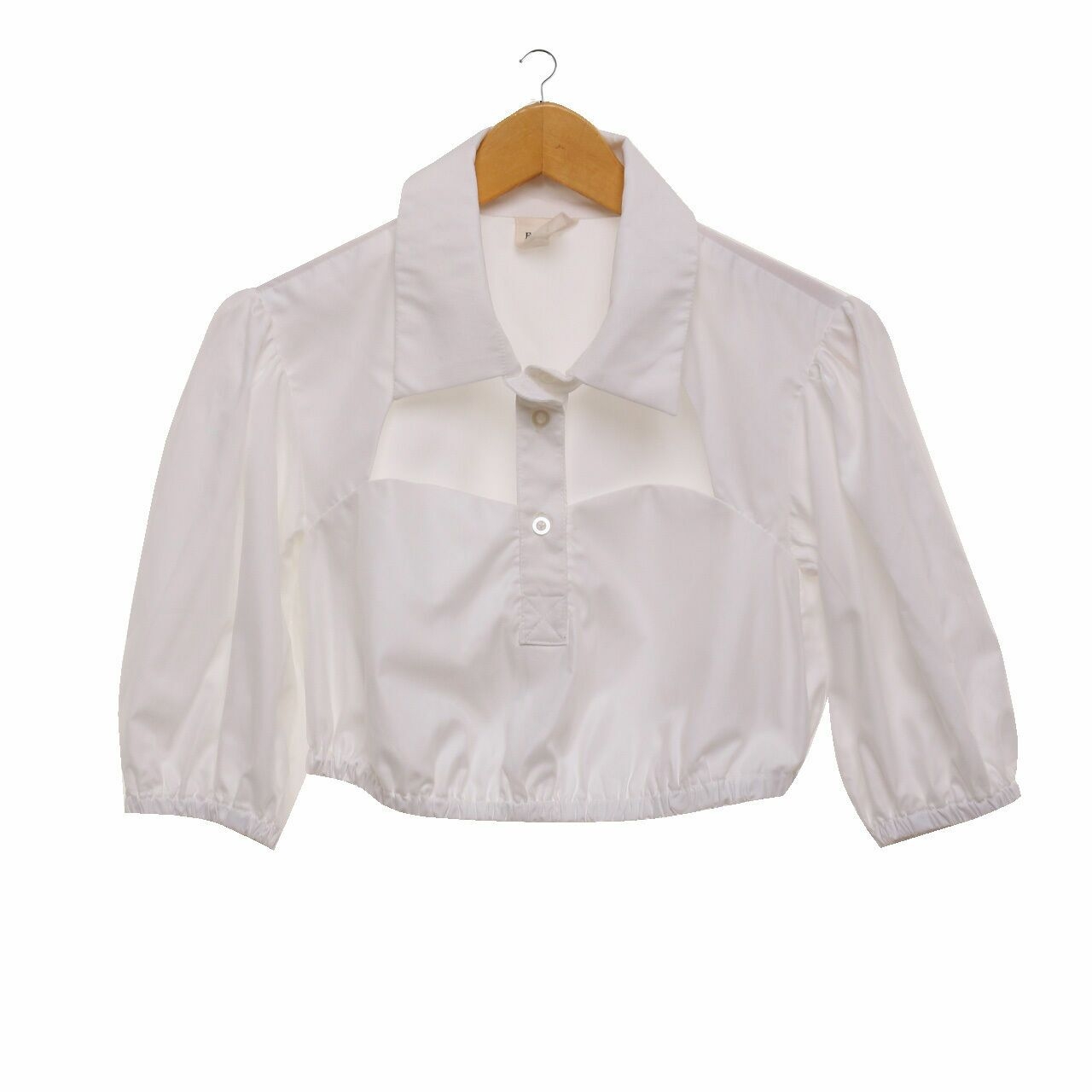 Everyday claude White Crop Blouse