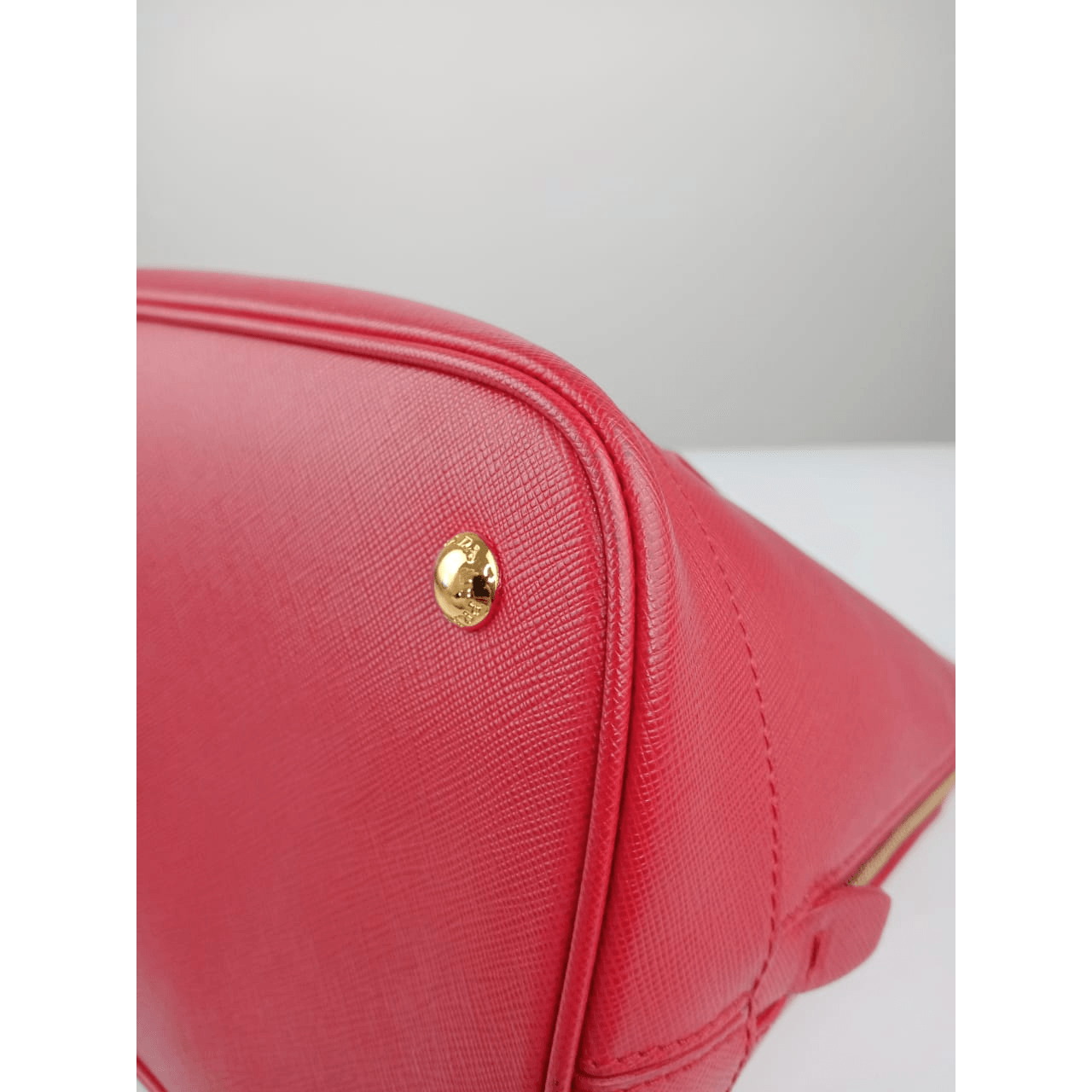 Prada Alma Saffiano Red GHW Handbag