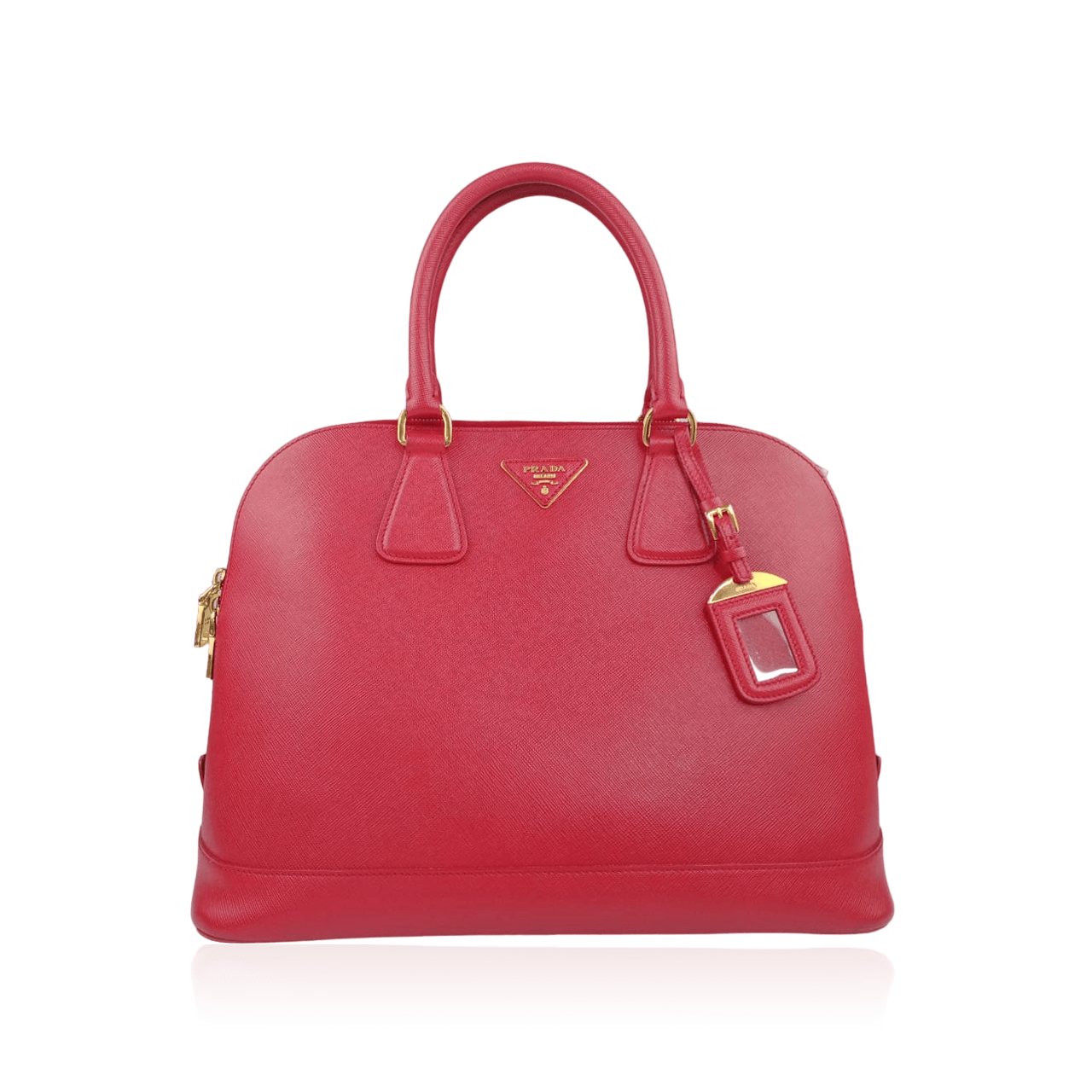 Prada Alma Saffiano Red GHW Handbag