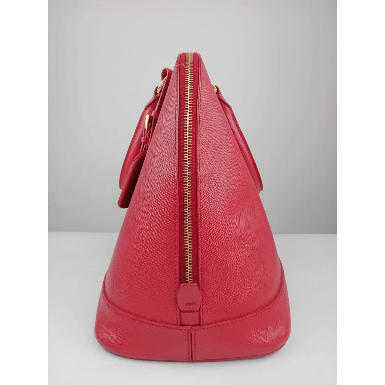 Prada Alma Saffiano Red GHW Handbag