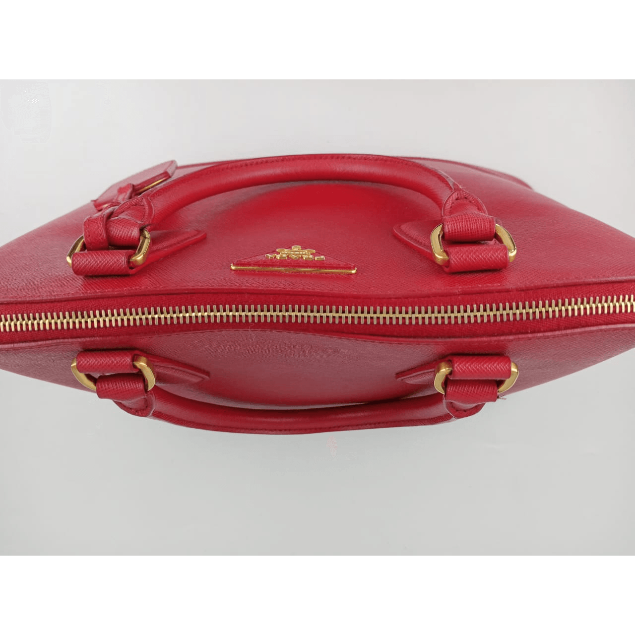 Prada Alma Saffiano Red GHW Handbag