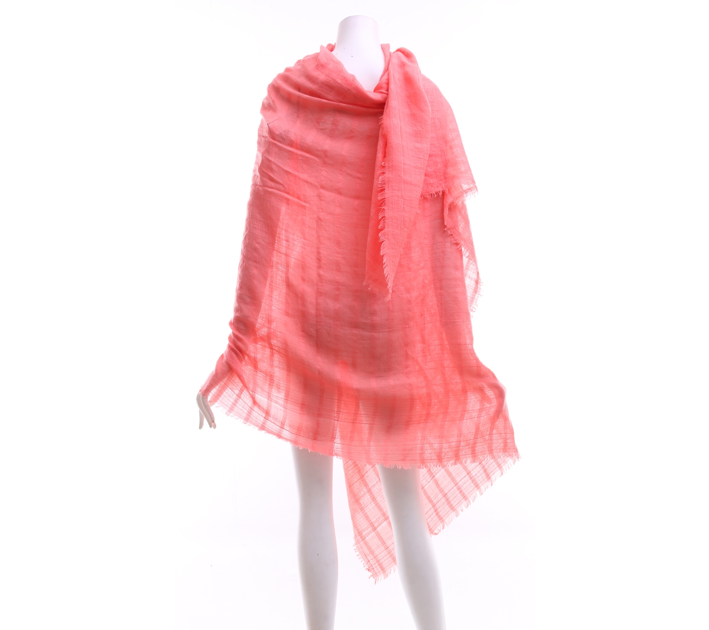 Stradivarius Peach Fringe Scarf