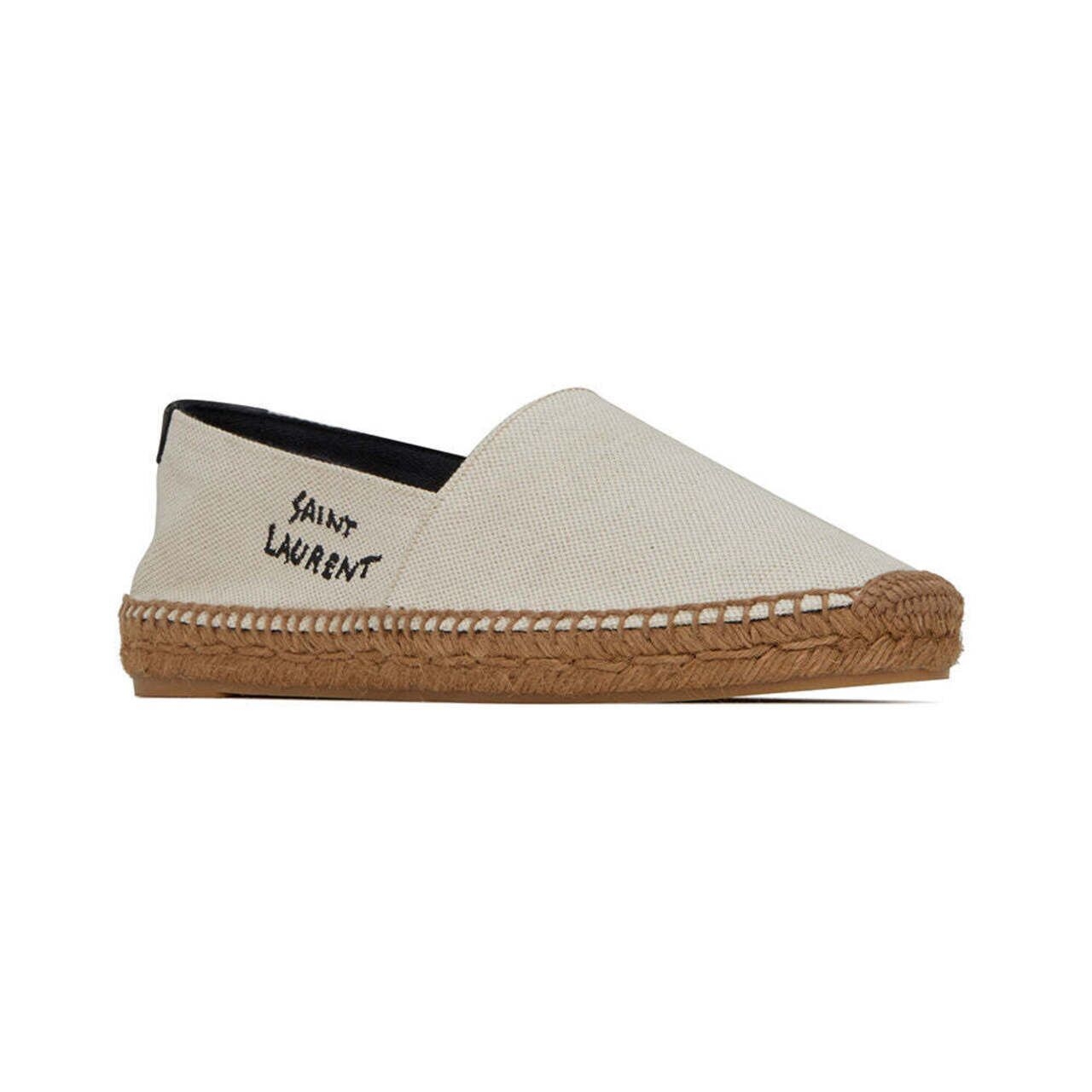 Saint Laurent Espa Embroidered Side Logo Natural Beige Woman