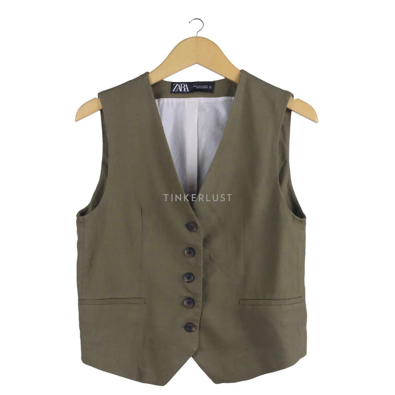 Zara Olive Vest