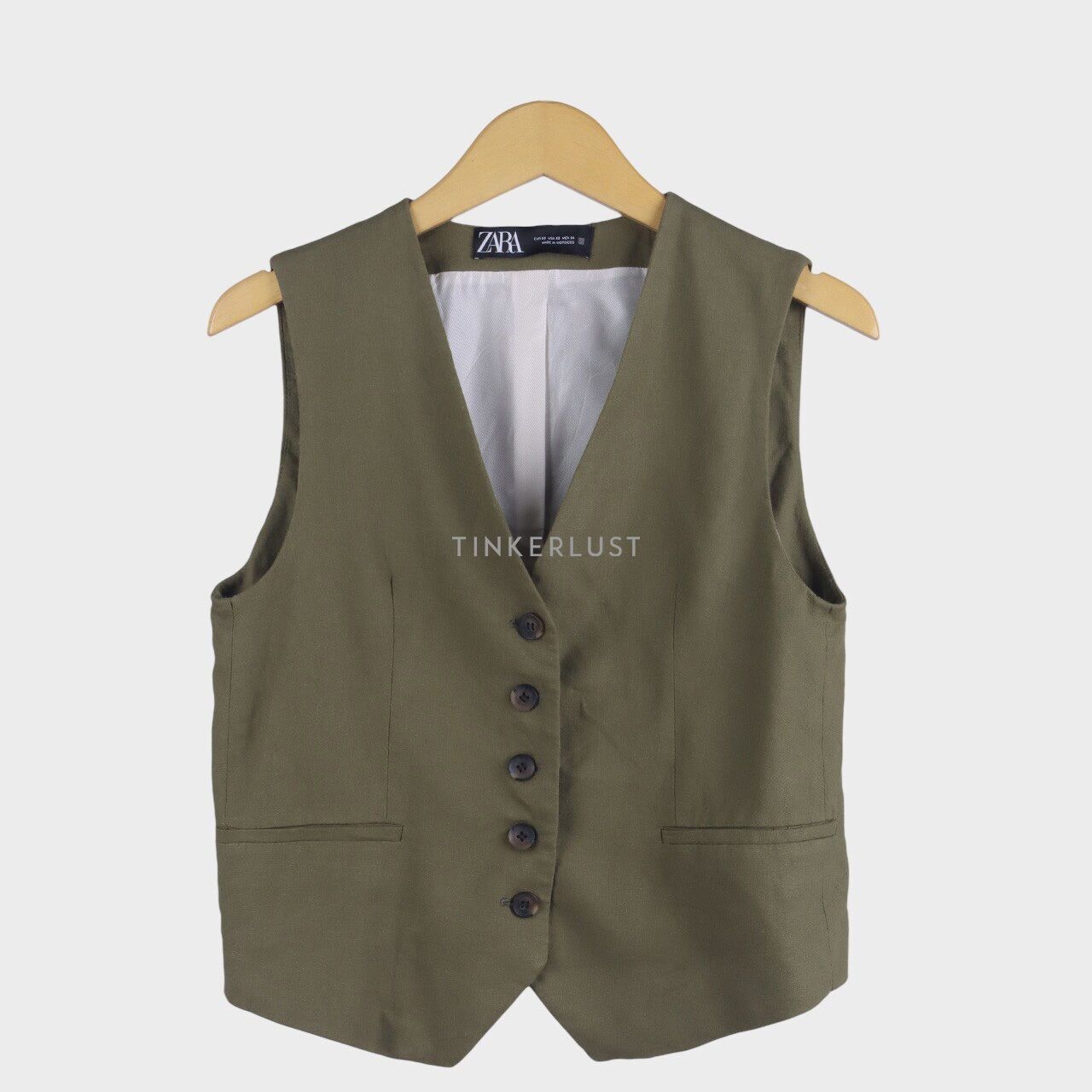 Zara Olive Vest