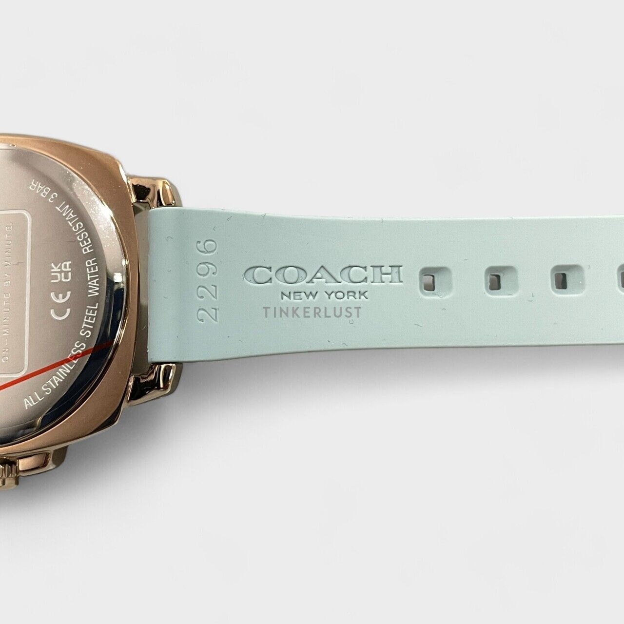 Coach Boyfriend Gold & Blue Rubber Watch